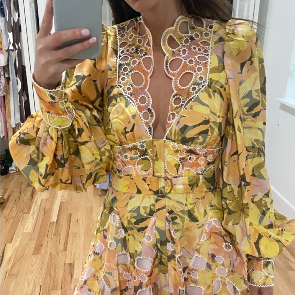 ACLER FLORAL EMBROIDERED MINI DRESS